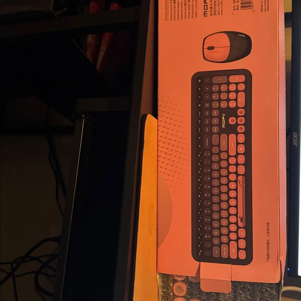 Logitech Wireless Keyboard in Black and Coral